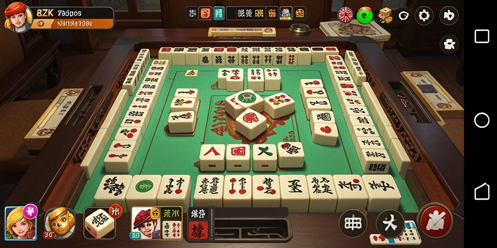 Tampilan permainan Mahjong dalam 8ZK yang menarik dan mengasyikkan.