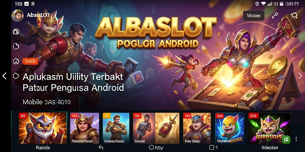 Tampilan utama ALBASLOT dengan fitur Utility yang lengkap.