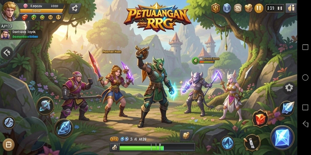 Tampilan gameplay RPG yang menarik dan mendebarkan di API33.