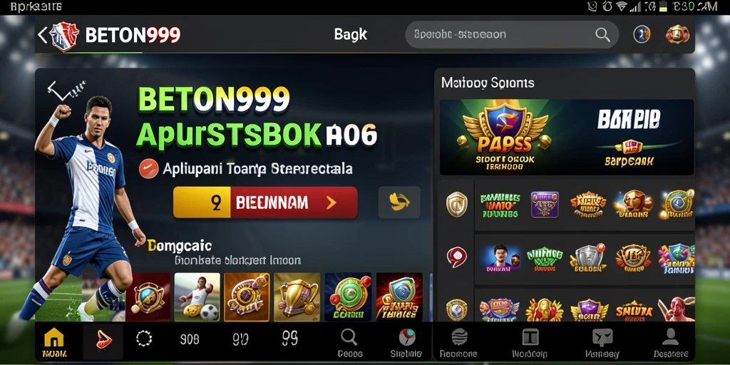 Tampilan gameplay Sportsbook yang menarik dan interaktif.