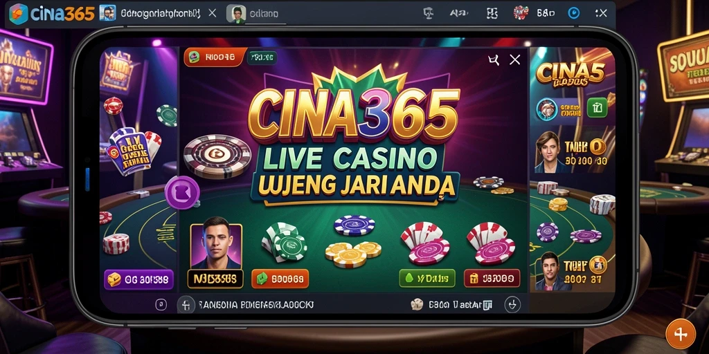 Tangkapan layar utama CINA365 menampilkan gameplay Live Casino yang seru dan interaktif.