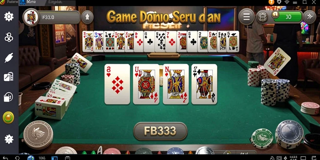 Screenshot menunjukkan gameplay menarik dari permainan Domino FB333.