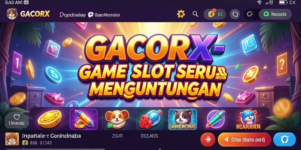 Tampilan gameplay menarik dalam GACORX dengan berbagai fitur slot.