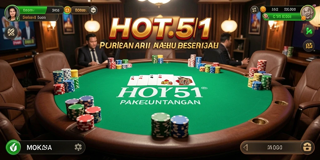 Tampilan gameplay HOT51 yang menonjolkan keseruan permainan poker.
