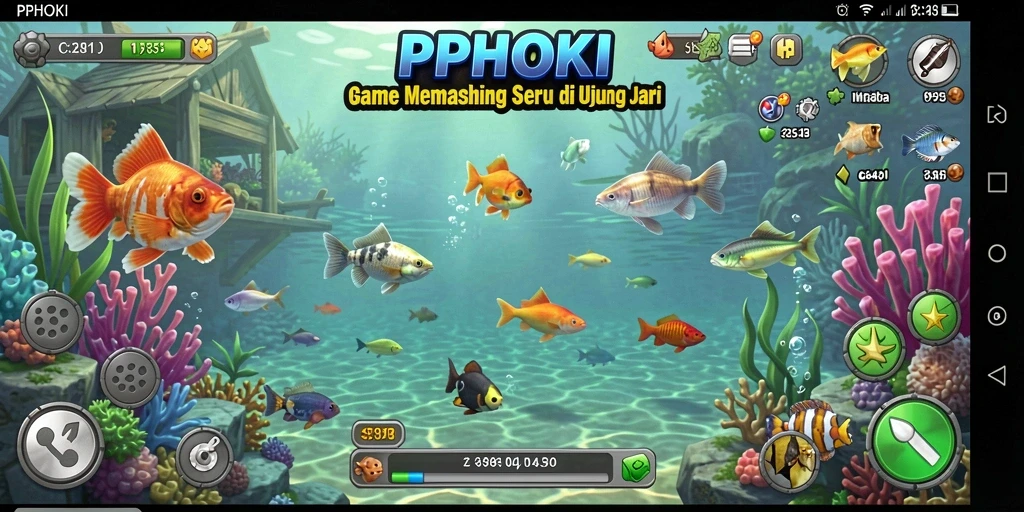 Tangkapan ikan dalam gameplay PPHOKI yang seru dan menarik.