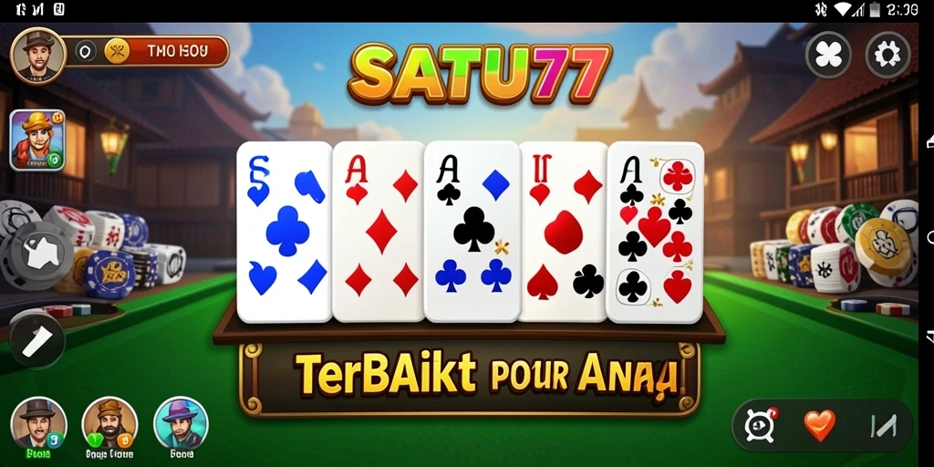 Tampilan permainan Domino yang seru dan menantang di SATU77.