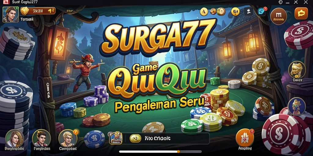 Gameplay seru QiuQiu SURGA77 dengan grafis menakjubkan.