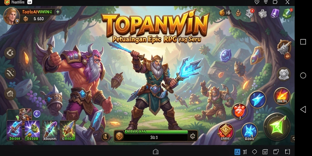 Tampilan gameplay seru dalam dunia RPG penuh petualangan.