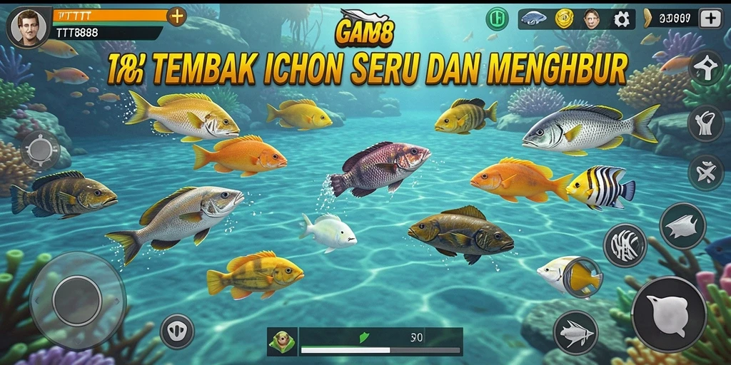 Tampilan gameplay menembak ikan yang seru di TTT888.